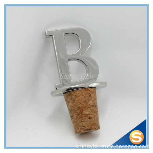 Wholesale Unique B Capital letter Wine Bottle Man Stopper